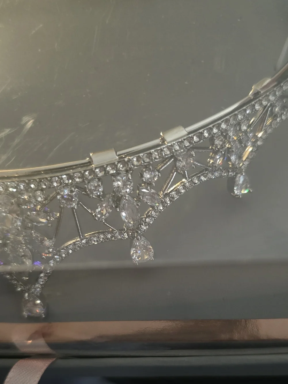 Believe by Brilliance Dazzling Fine Silver Plated Cubic Zirconia Tiara Silver 1